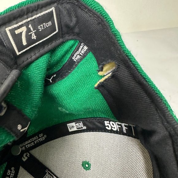 New Era Vancouver Canucks NHL Hockey Green Hat Fitted 7 1/4 Embroidered Logo - Picture 9 of 10